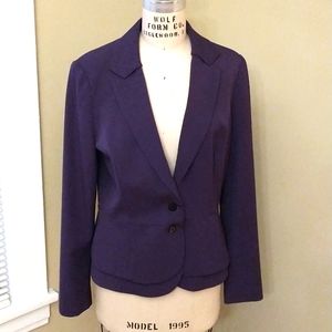 White House Black Market Purple Suit Jacket Size 14